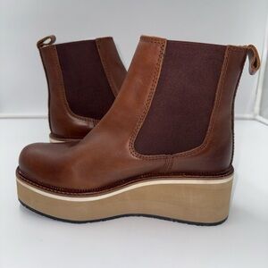 Diba True She Nah‎ Round Toe Wedge Booties Womens Size 9.5M Casual Boots 22630